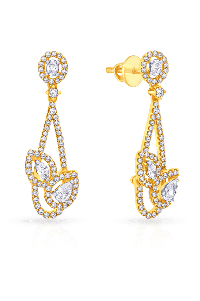 Malabar gold deals diamond earrings price