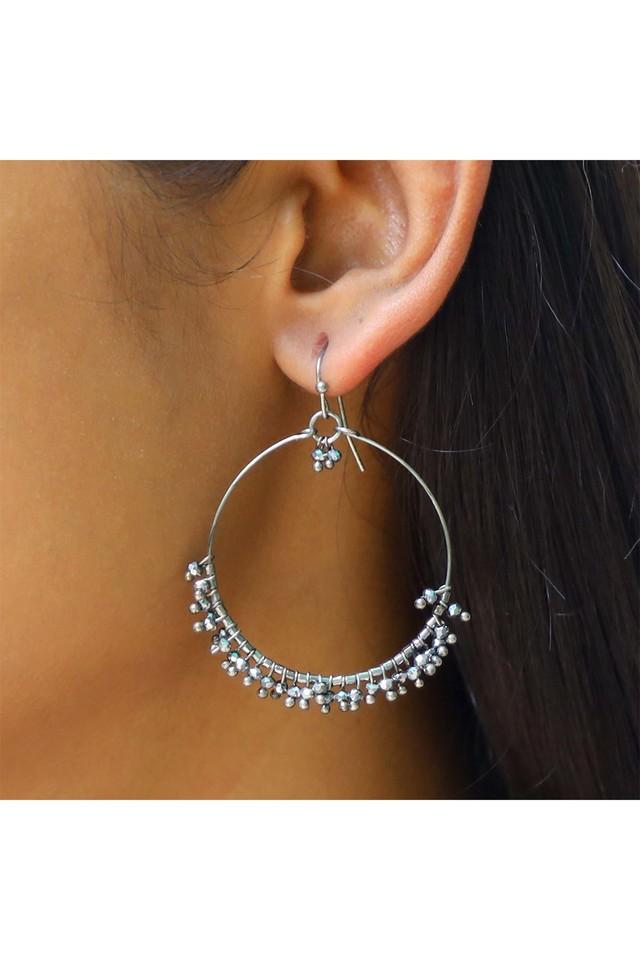 Long tear drop sterling silver hook earring