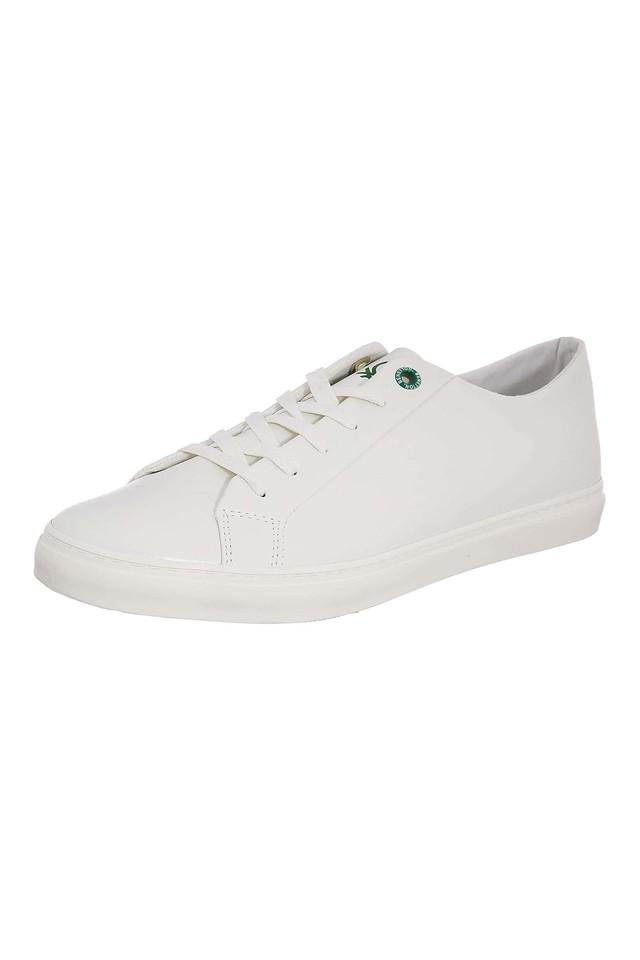 Buy UNITED COLORS OF BENETTON White Mens Basic Sneakers With Side Branding Shoppers Stop