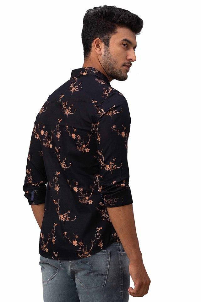 Mens Slim Fit Printed Casual Shirt