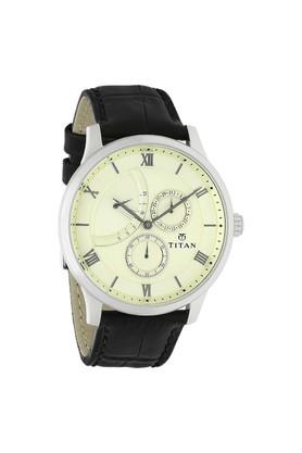 Buy TITAN Mens 50 x 10.90 x 44 mm Classique Retrogrades Silver