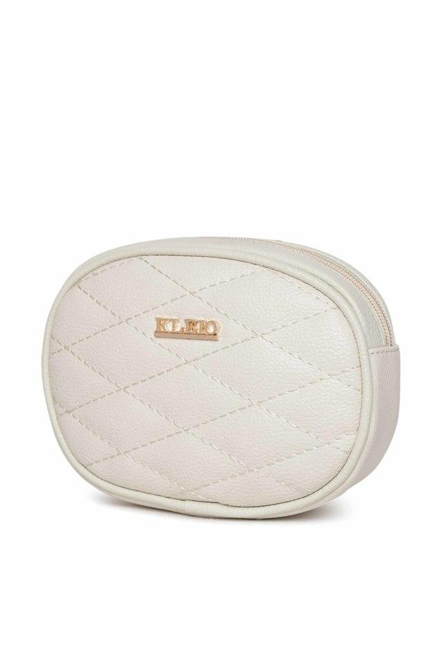 White quilted cheap bum bag