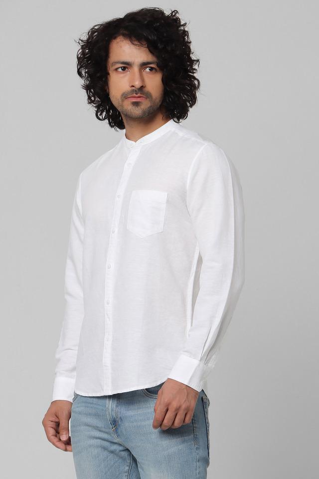 White cotton casual on sale shirt