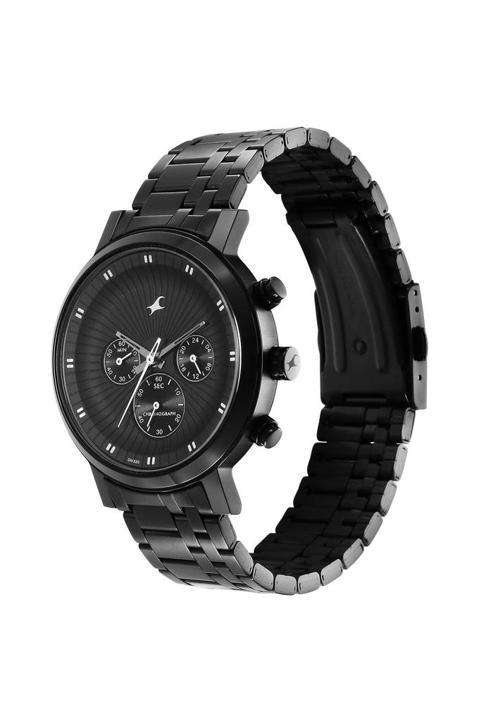 Fastrack pure black online watches