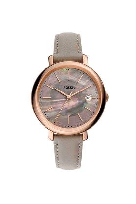 Buy FOSSIL Womens 36 mm Jacqueline Mother Of Pearl Dial Leather