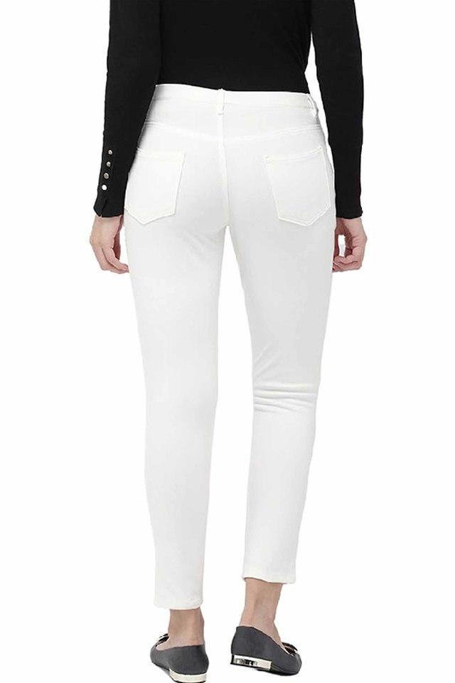 Womens Printed Mid Rise Jeggings