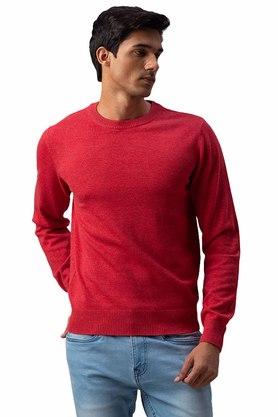 Buy FRATINI Red Mens Fit Solid Sweater | Shoppers