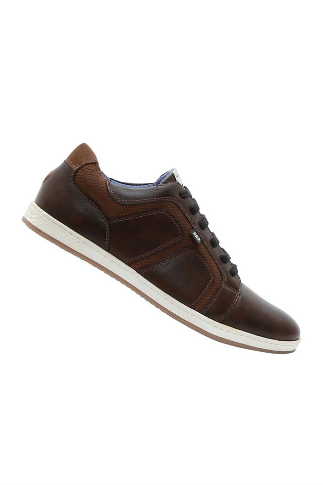 Mens leather best sale lace up sneakers