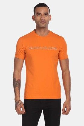 CALVIN KLEIN JEANS - Orange T-Shirts & Polos - 5