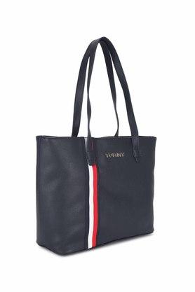 Buy TOMMY HILFIGER Blue PU Womens Casual Tote Bag Shoppers Stop