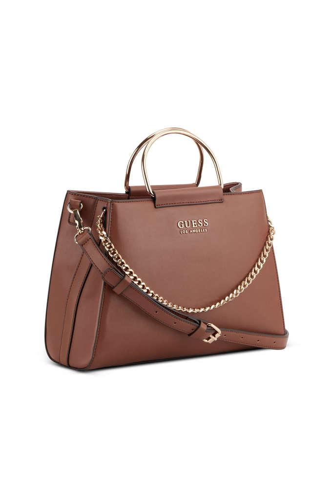 GUESS Oak Park PU Zipper Closure Women's Casual Satchel Handbag(Satchel), Shop Now at ShopperStop.com, India's No.1 Online Shopping Destination