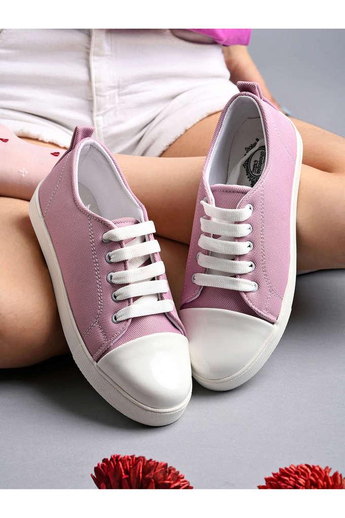 Buy online Women Peach Knitted Lace-up Sports Shoe from Sports Shoes &  Sneakers for Women by Off Limits for ₹1499 at 65% off