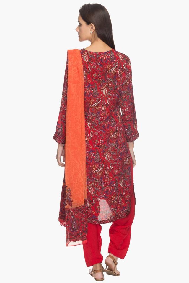 Biba red shop salwar suit