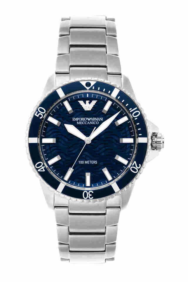 Armani blue dial men's on sale watch