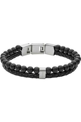 Buy FOSSIL Mens Dress Silver Bracelet JF03857998 Shoppers Stop