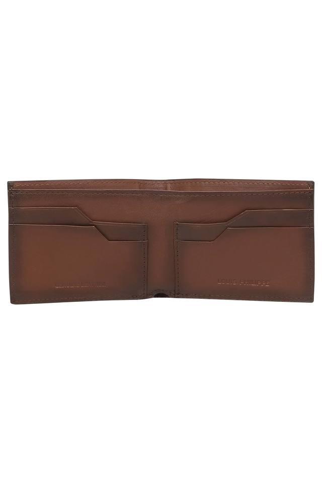 Men's Louis Philippe Leather Wallet Brown Bi-Fold