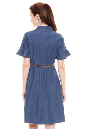 Denim store colored dress