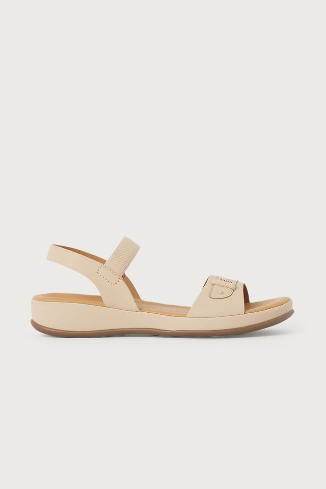 Buy LEMON PEPPER Natural Synthetic Pull On Women s Casual Wear Sandals Shoppers Stop