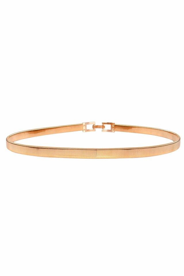 Gold elastic sale waist belt