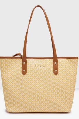 Calvin klein callie outlet leather tote