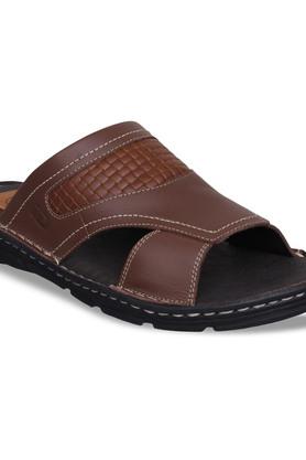 Buy ID Mens Leather Casual No Back Strap Slippers Shoppers Stop