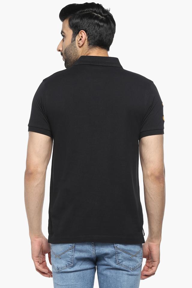 plain color black 007 short sleeves tee shirt men' s Polo shirt