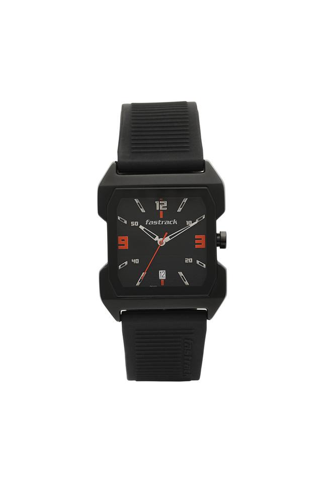 Buy FASTRACK undefined Mens Black Dial PU Analogue Watch 1474NP01 Shoppers Stop