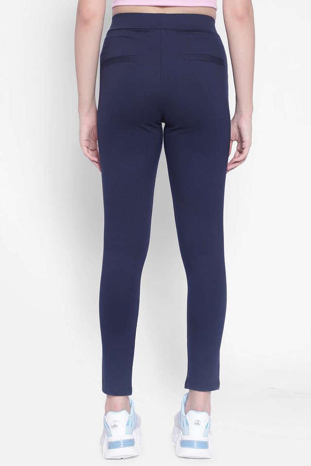 Plain navy cheap skinny tracksuit bottoms