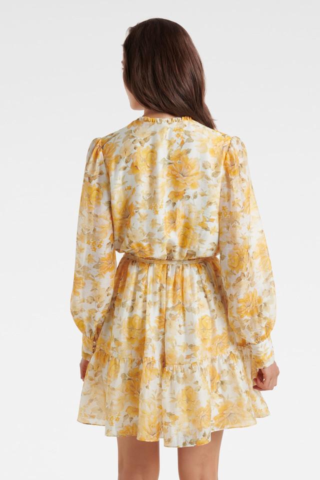 Forever new yellow floral hot sale dress