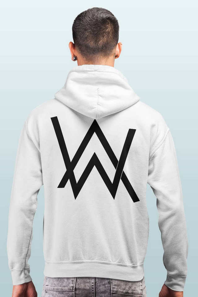 Buy MACMERISE White Alan Walker Core Logo Mens Hoodie Shoppers Stop