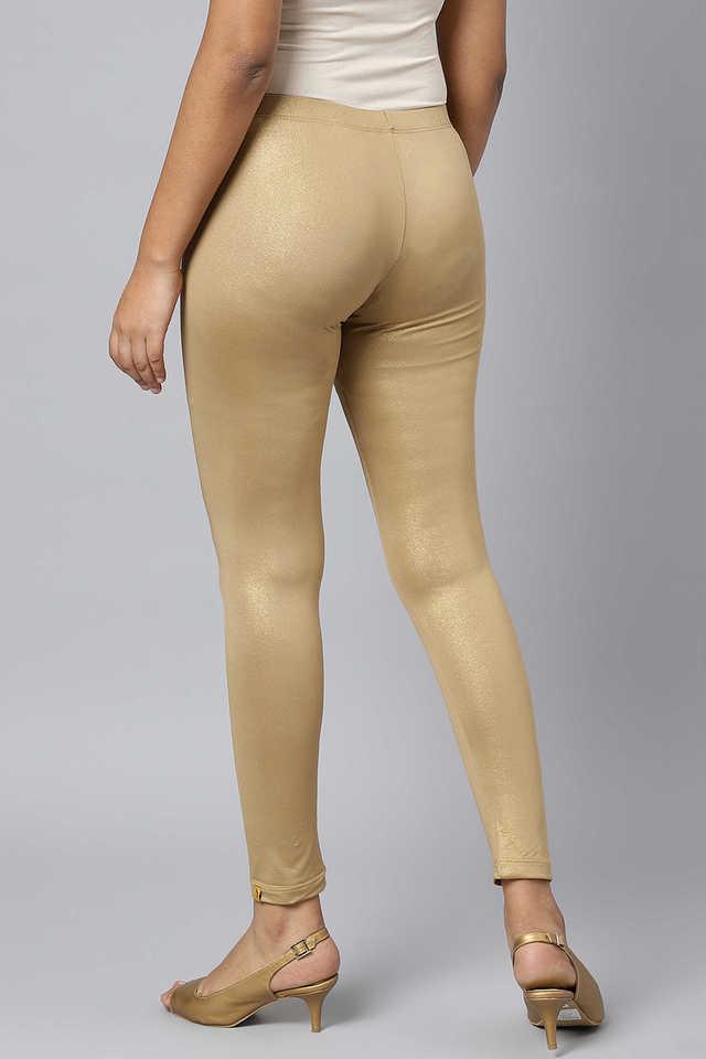 Buy Legzzy Legging For Women Comfortable Stylish Chudidar Full Length in  Mustard Gold Colour With Size (38