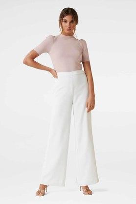 Valentino Garavani highwaisted wideleg Trousers  Farfetch