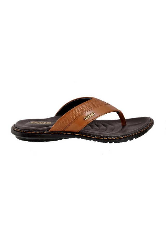 Buy BUCKAROO Mens Crystal Full Grain Natural Leather Black Casual Closed  Sandals online