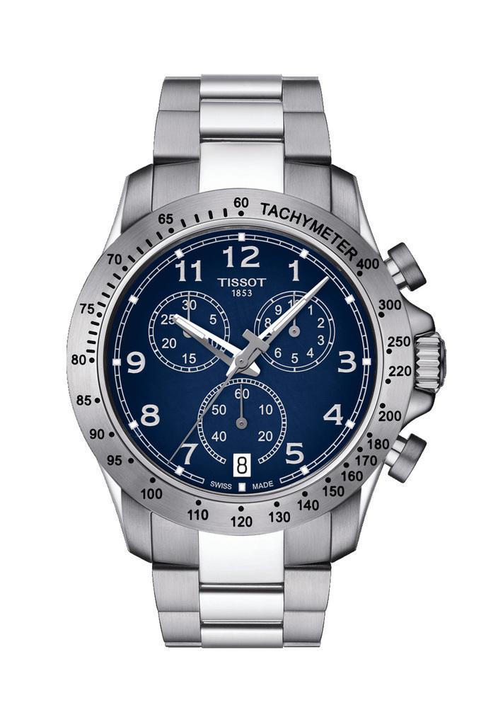 Buy TISSOT Mens Blue Dial Stainless Steel Chronograph Watch