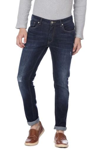 mens mid blue jeans