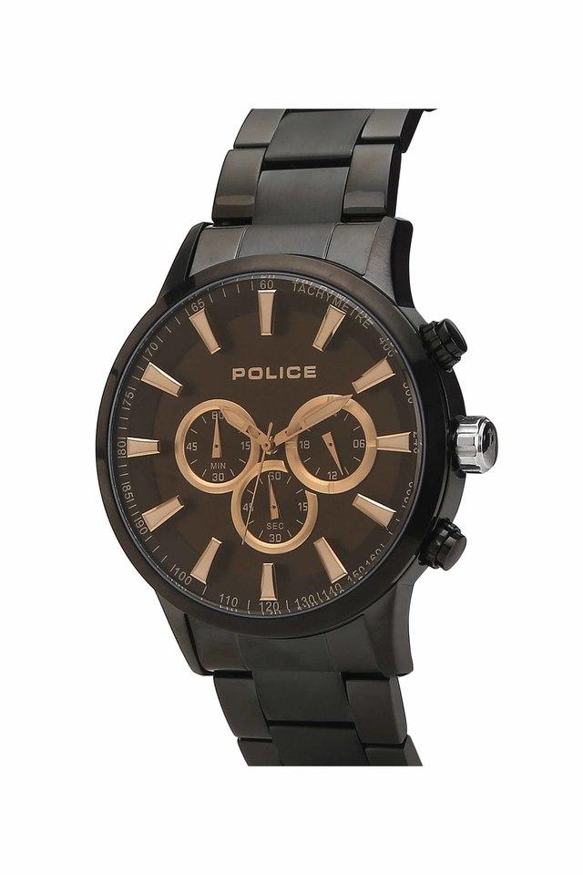 Police black 2024 metal watch