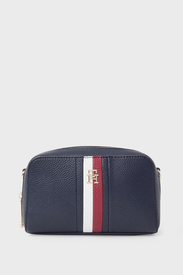 Buy TOMMY HILFIGER Blue PU Zipper Closure Women s Casual Sling Bag Shoppers Stop