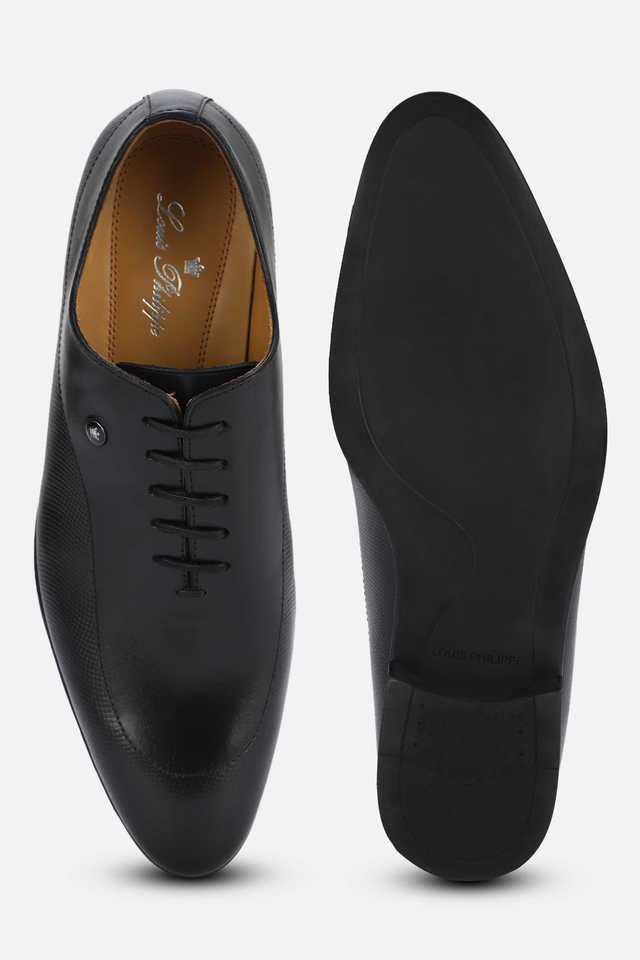 Buy LOUIS PHILIPPE Black Leather Lace Up Mens Formal Shoes Shoppers Stop