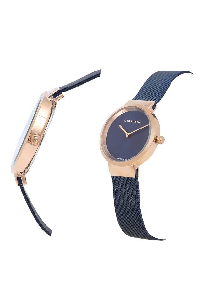 Buy GIORDANO Unisex Blue Dial Metallic Analogue Couple Couple