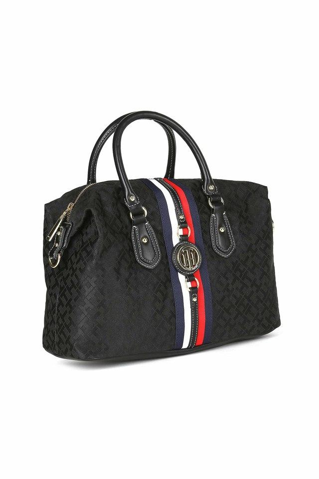 Buy TOMMY HILFIGER Black Fabric Womens Casual Bowling Bag