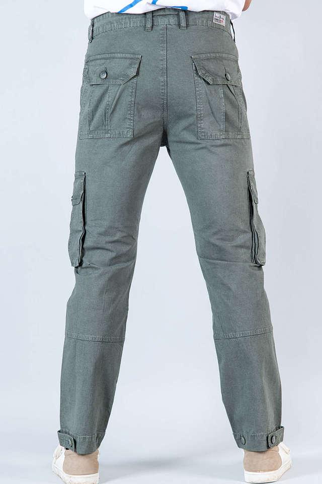 Buy Men's Vintage Ice Washed Blue Cargo Skinny Jeans Online | SNITCH