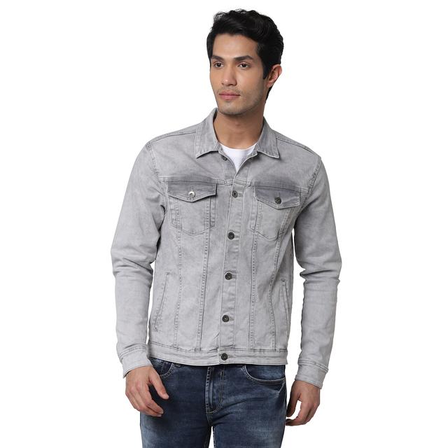 Buy NUMERO UNO Denim Elastic Closure Regular Fit Mens Casual Jacket |  Shoppers Stop