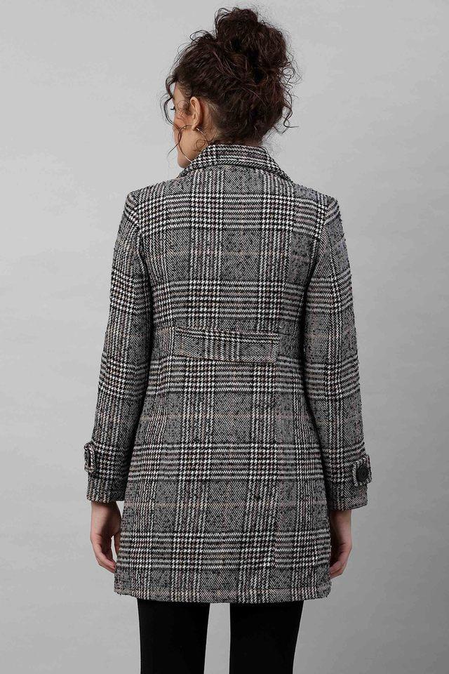 Check wool shop jacket womens