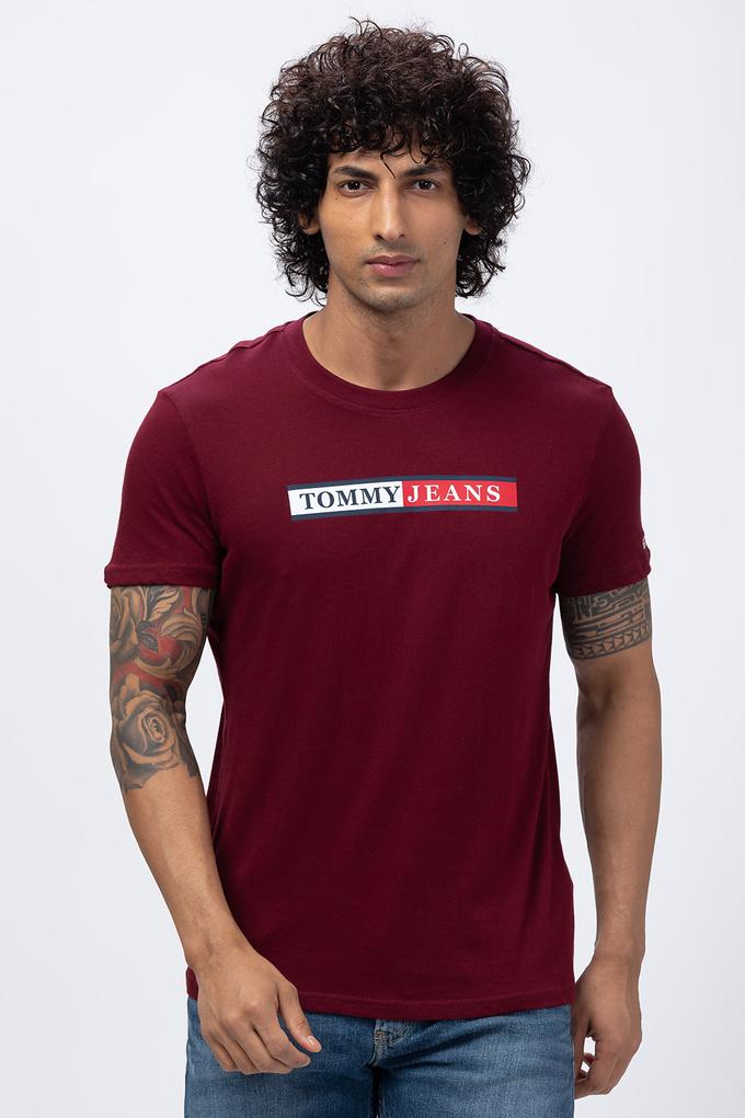 Tommy jeans deals red t shirt