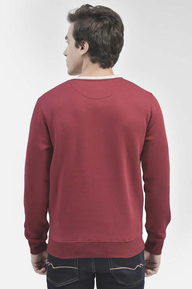 Buy Amante Solid Full Sleeve Round Neck Essential Fleece Sweatshirt Online