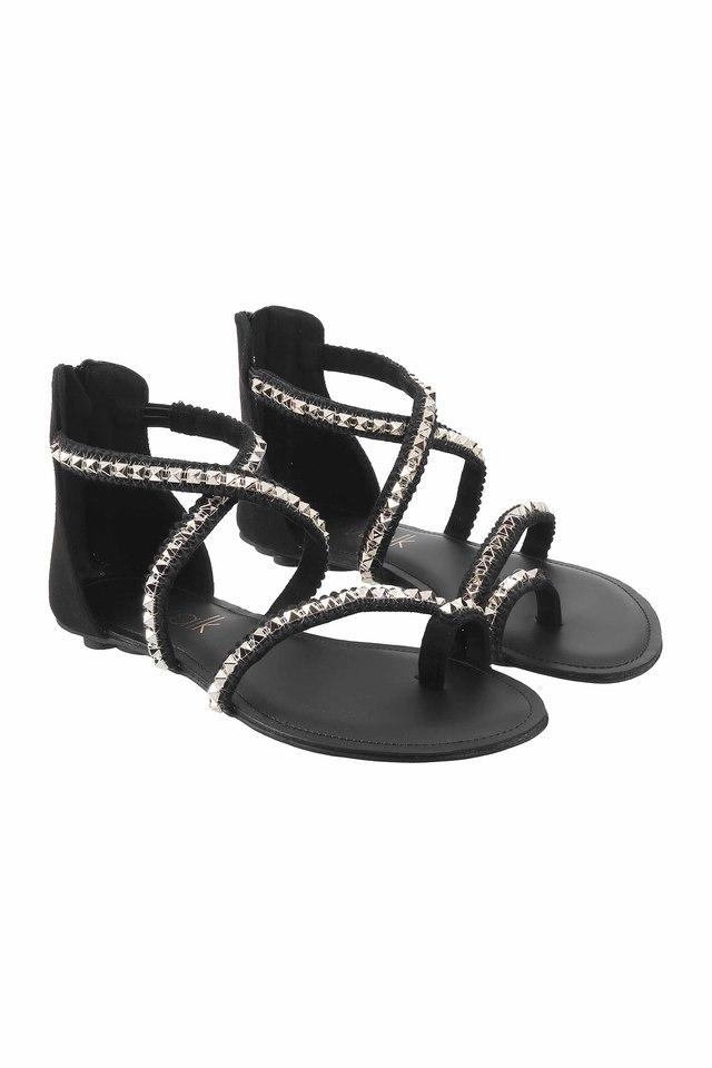 Buy Catwalk Black Square Toe Corporate Sandals Online at Best Prices in  India - JioMart.