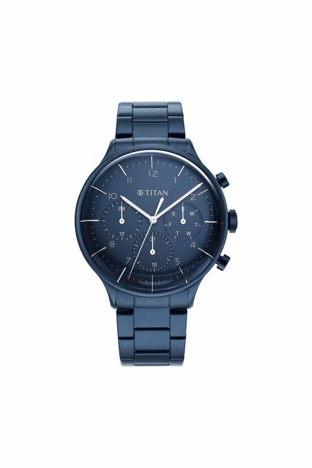 Titan watch blue online colour