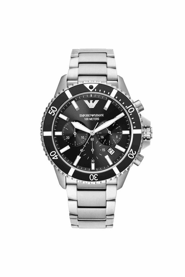 Armani chronograph watch clearance black