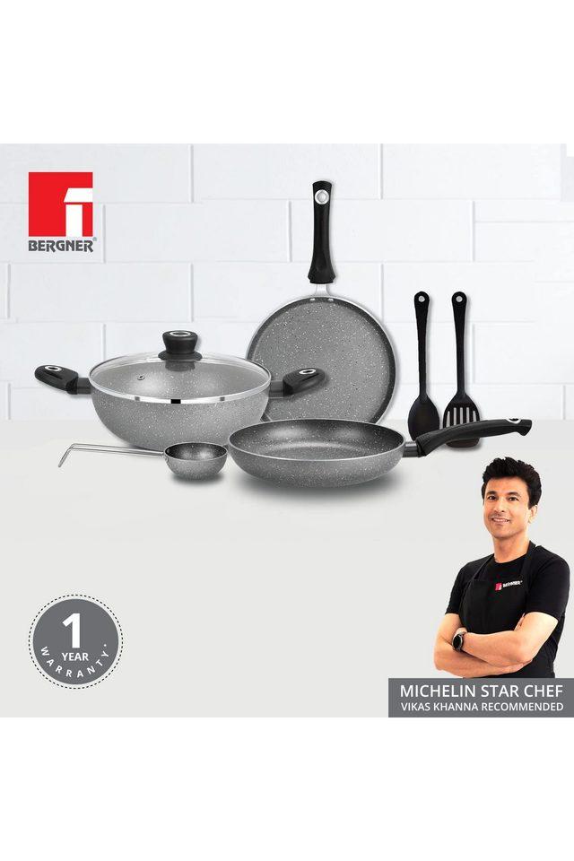 Buy BERGNER Bellini Plus Marble Non Stick Cookware Set of 7 Pcs