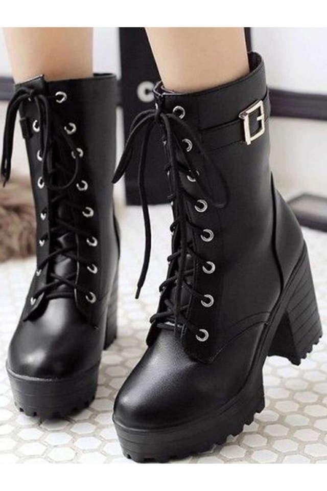 Womens casual cheap lace up boots